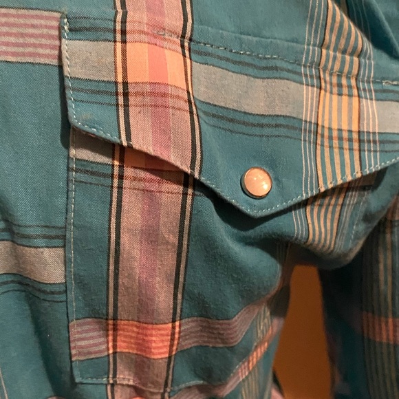 ⚡️Vtg. Gold collection by Karman Plaid  button up - Picture 6 of 9